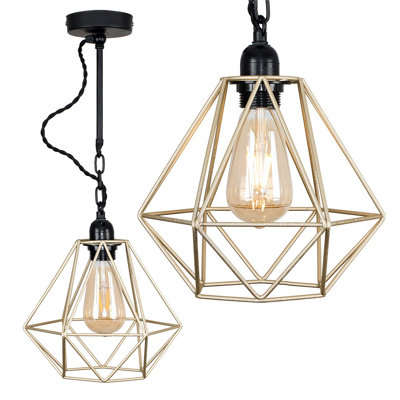 Harp 1 - Light Satin Black Geometric Pendant