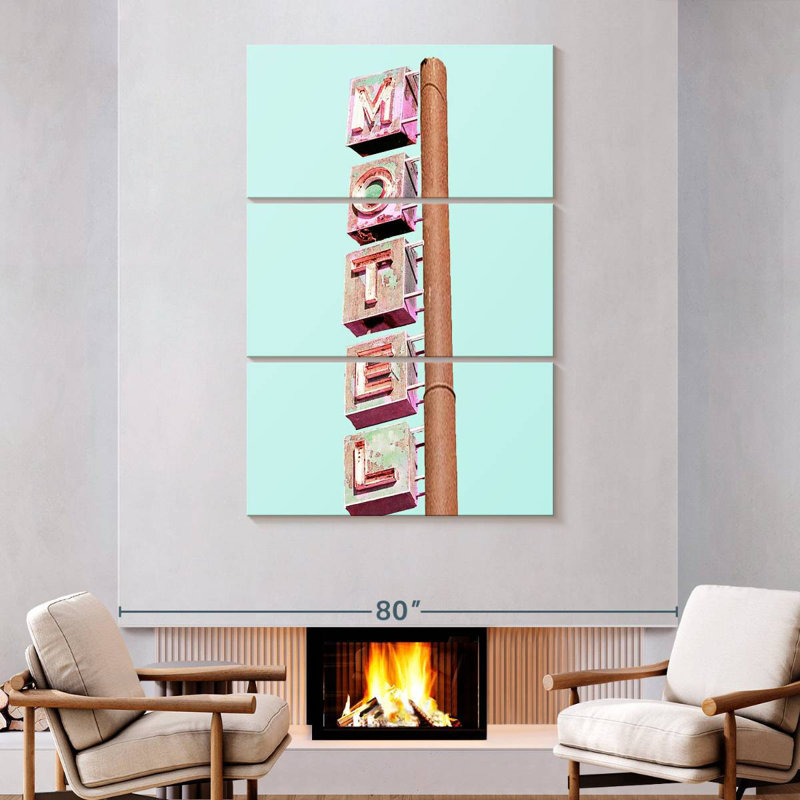 Motel Sign, 74" H x 48" W
