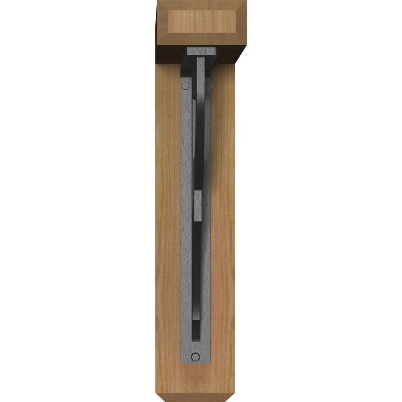 Support de fer simple 4 po Bradford, H 19 po x P 16 po, Cèdre rouge de l'Ouest l 3 1/2 po x T 2 po (lisse