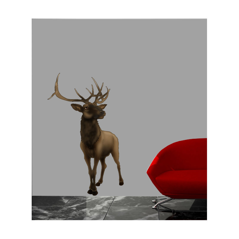 Décalcomanie murale elk, H 60 po x l 37 po