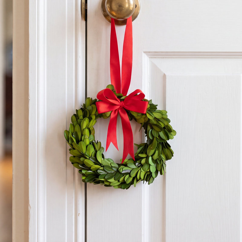 Alby 6.5 " Handmade Boxwood Real Greenery Wreath