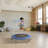 3.8' Foldable Round Fitness Trampoline with Handlebar