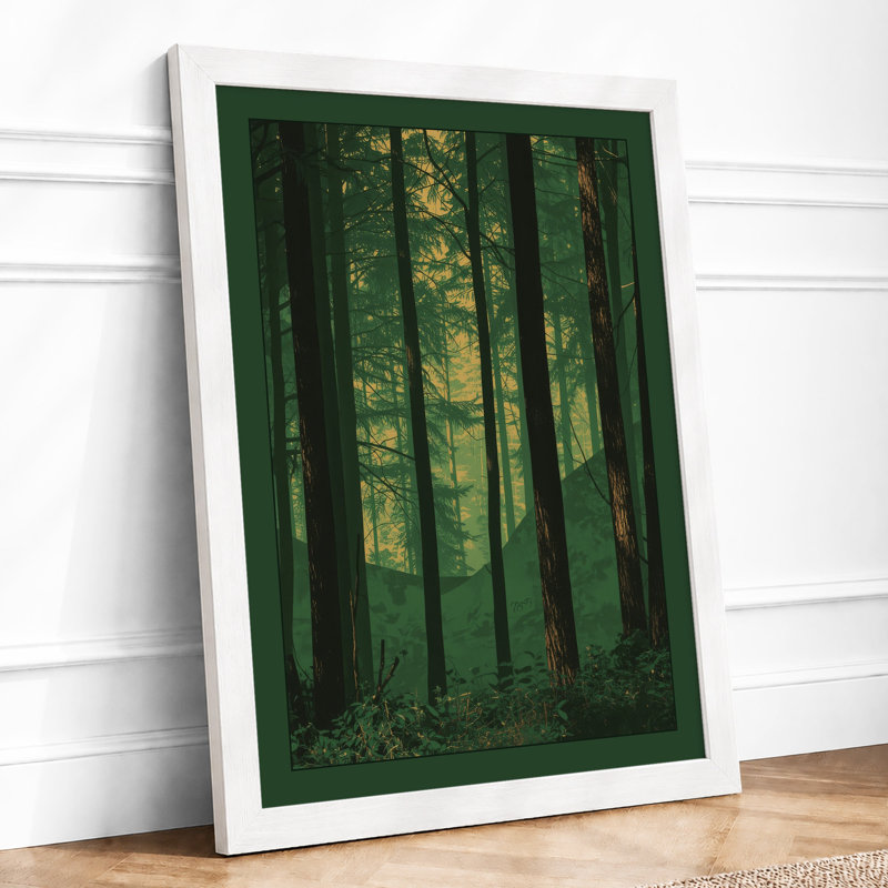 Into The Forest Light Scandinavian - Print, A2 - 59.4 x 42.0 cm, White