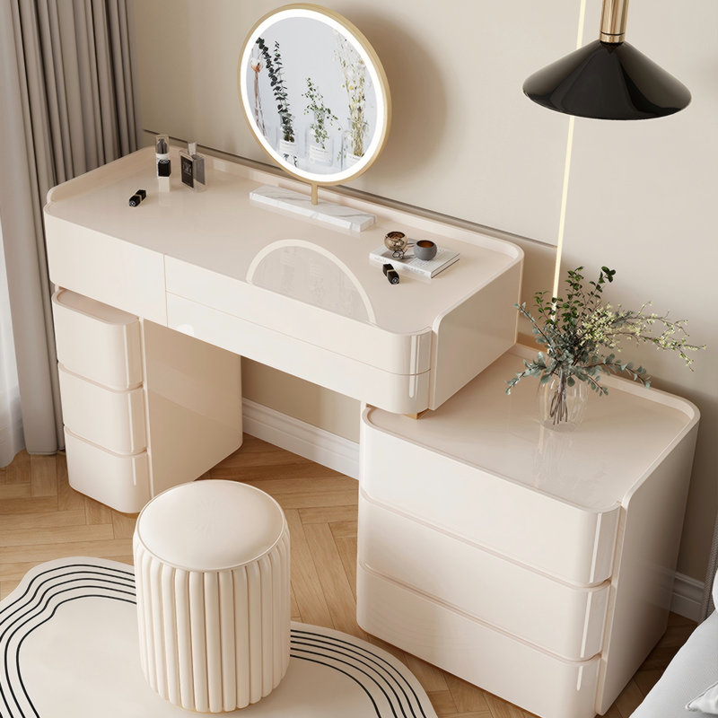 Meuble-lavabo moderne 31,50 po avec commode avec tabouret et miroir