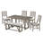 6-Piece Retro Dining Set, 1 Rectangular Table with 4 Upholstered Chairs and 1 Bench-38313018