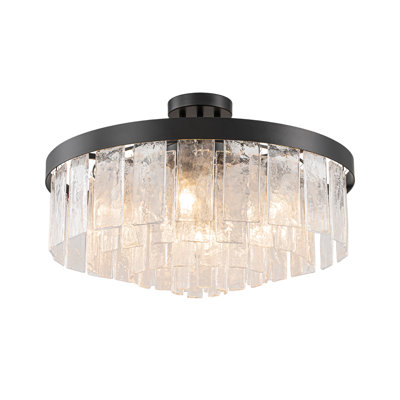 Livingon Tiered Drum Water Glass Ceiling Light