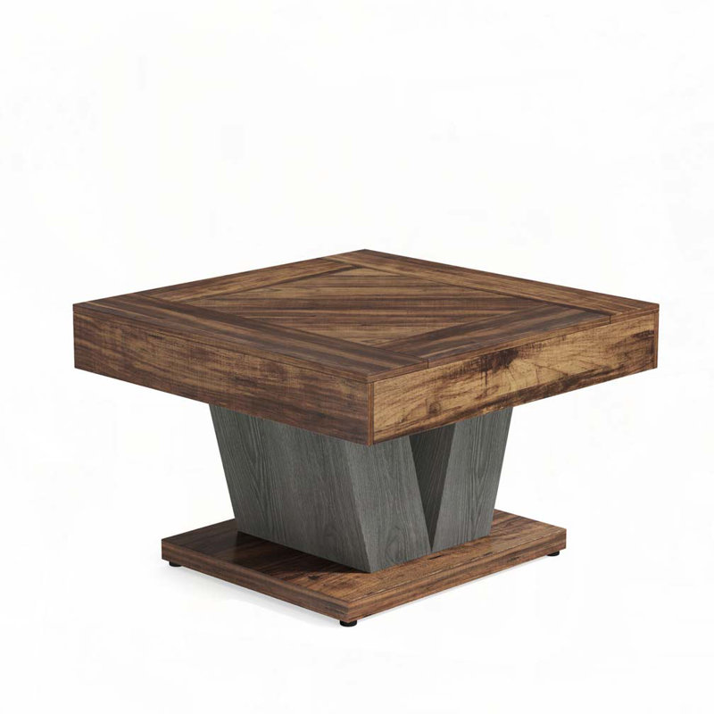 35.4" Farmhouse Square Coffee Table