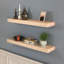 Ensemble de 2 tablettes flottantes en bois massif avec supports muraux invisibles Chalissa-1350360087-1350360088