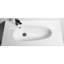 Lavabo de salle de bain en résine de 36 po blanc lustré avec trou unique, filet de 29,7 lb, sans robinet ni lavabo pour cabinet, trop-plein pour la gestion de l'eau