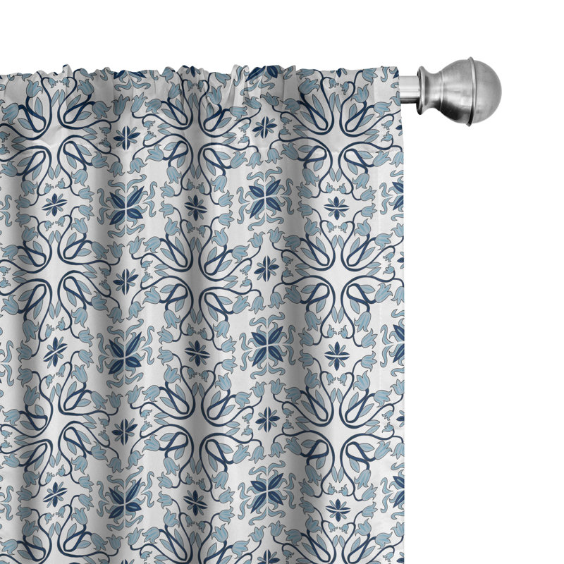 Ethnic Semi-Sheer Rod Pocket Curtain Panels, 28" x 95"
