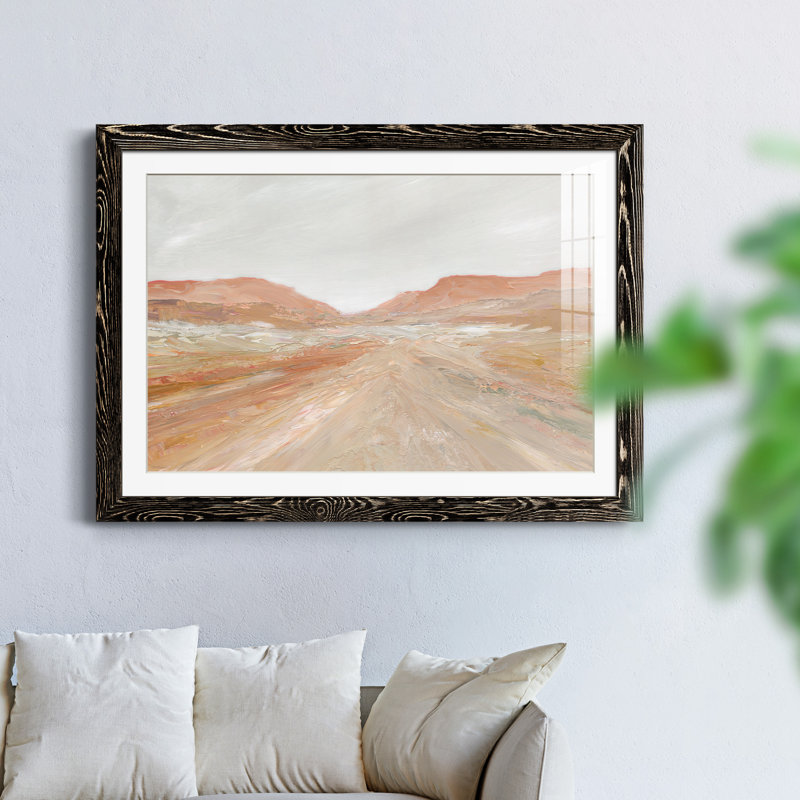 Road to Sedona - Peinture encadrée, H 31,5 po x l 23,5 po x P 1,5 po, Cadre noir