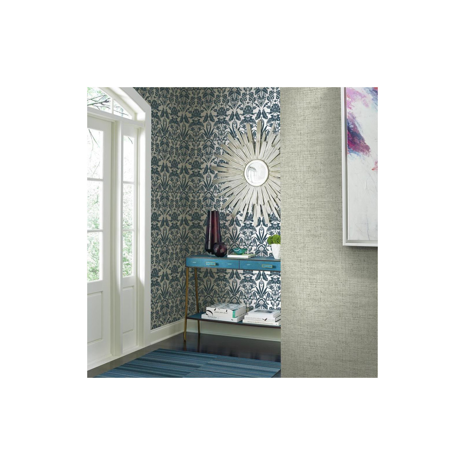 Benni Modern Abstract Wallpaper, Light Gray