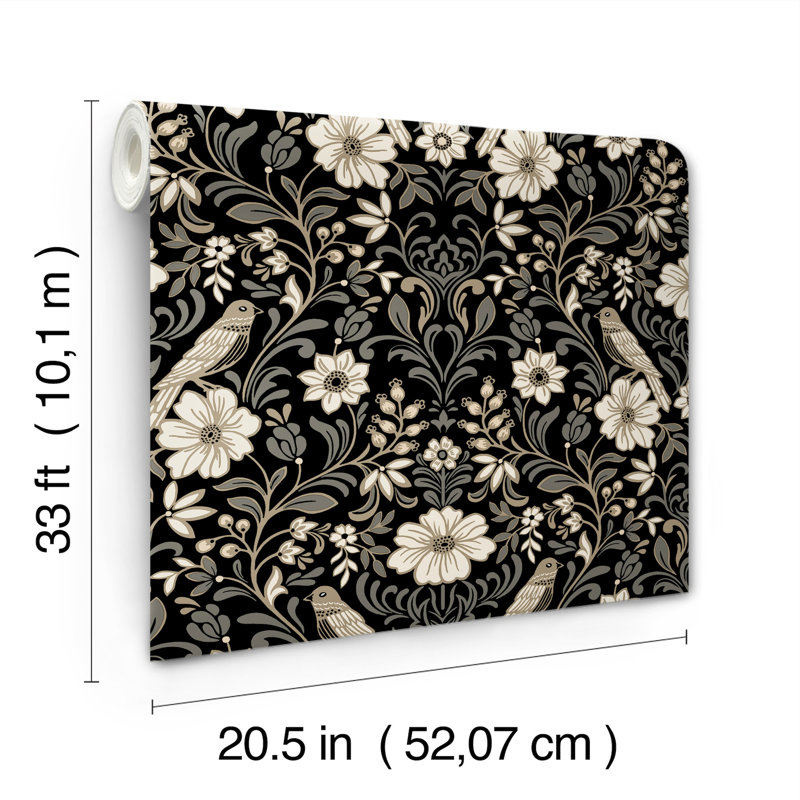 Colette Wallpaper, Black