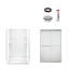 Ensemble 48" W x 75.75" H Framed Rectangle Sliding Shower Stall and Base Included-2091308848
