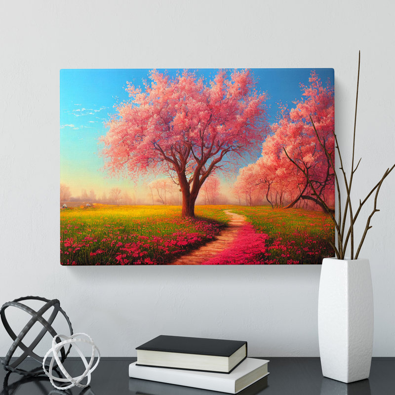 Spring Meadow Landscape Vol.4 - Wrapped Canvas, 40cm H x 60cm W x 3cm D