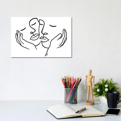Touching by Ninhol - Wrapped Canvas Print