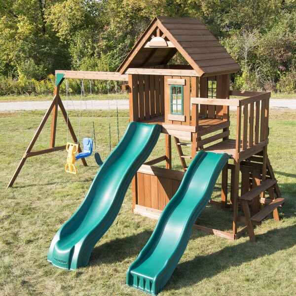 Swing-n-Slide Knightsbridge Deluxe Swing Set & Reviews | Wayfair