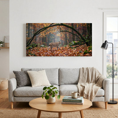 Ensemble de 1 tableau sur toile Lynx des forêts