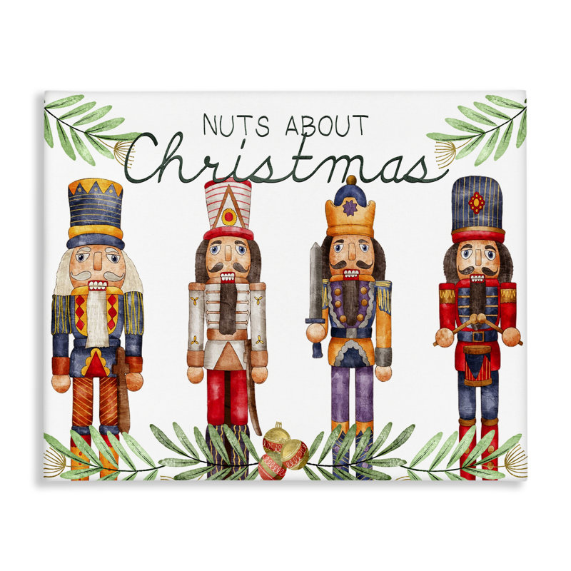 Nuts About Christmas Nutcrackers Canvas, conception de Kim Allen, H 16 po x l 20 po