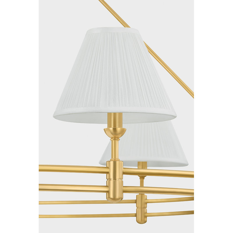 Howard Chandelier by Mark D. Sikes, Antique Brass, 9 Lights, 26" H x 50" W x 50" D