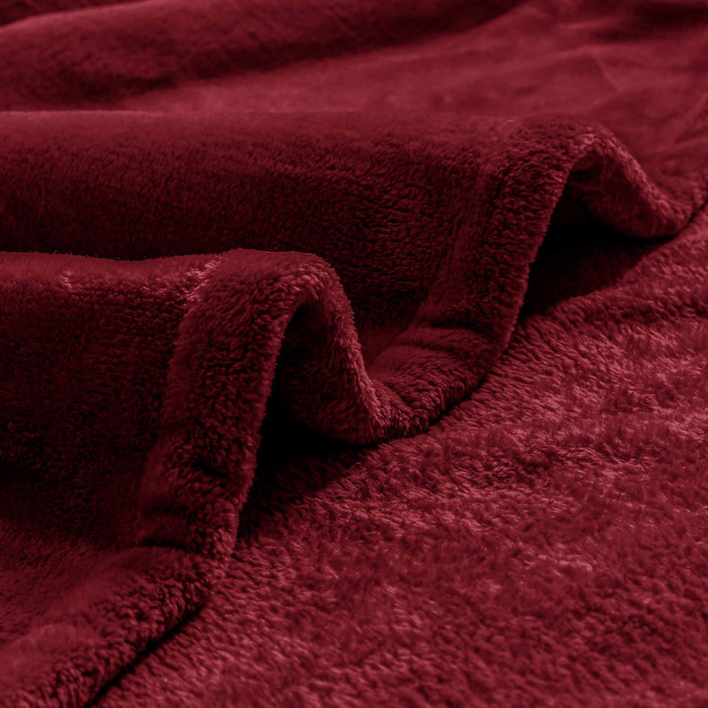 Emmitsburg Plain Weave / Muslin Throw Blanket, 150cm W x 200cm L, Burgundy
