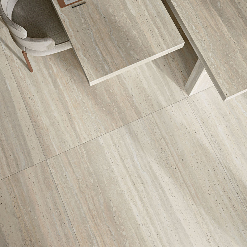 Travertino 24" x 48" Matte, Crema