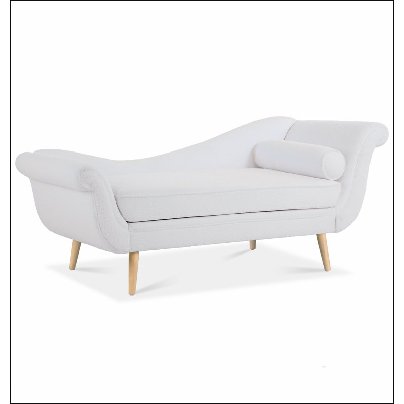Chaise longue avec accoudoirs à volutes