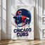 Tableau sur toile graphique audacieux représentant un casque de baseball dégoulinant, impression sur châssis de 61 x 91 cm (24 x 36 pouces), décoration murale en forme de casque de baseball bleu et rouge pour salle de jeux, salon et bureau à domicile