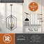Luminaire suspendu géométrique cage 4 lumières Chula