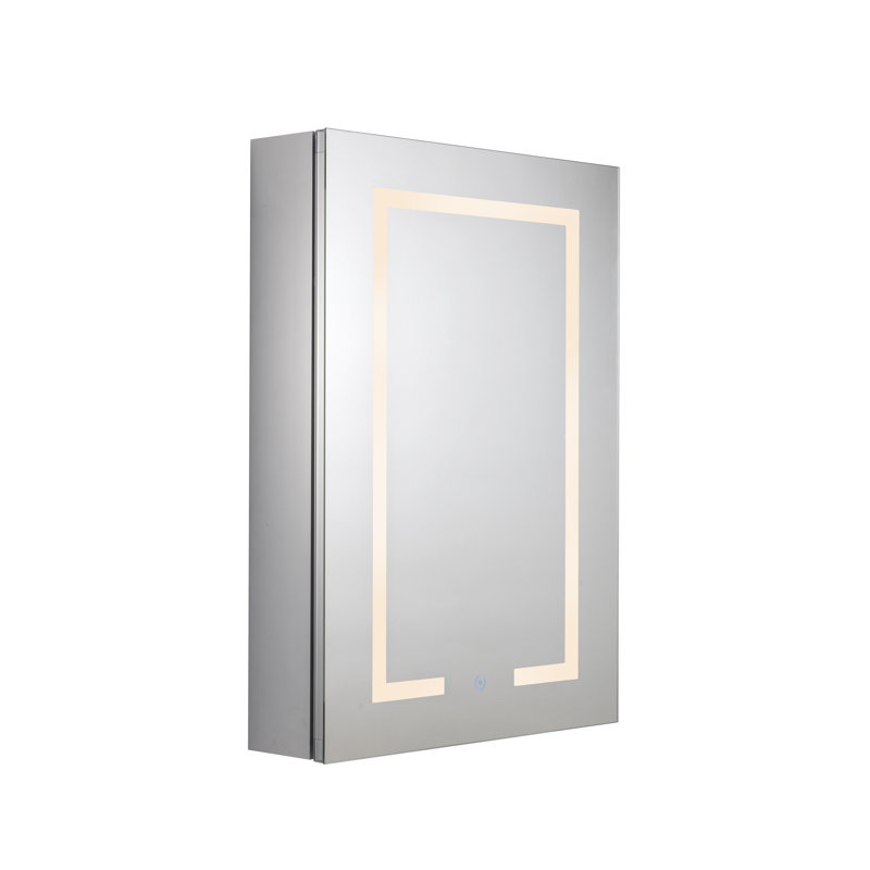 1270mm W 1778mm H Surface Frameless Medicine Cabinet Mirror 2 Adjustable