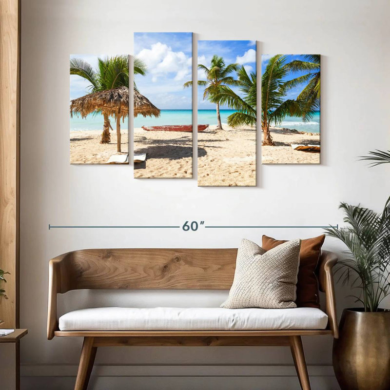 Plage de sable blanc Palapa, H 32 po x l 52 po