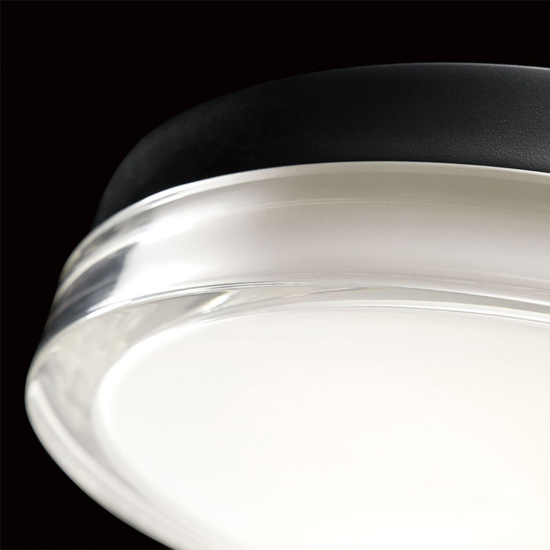 Plafonnier encastré rond à intensité variable Pi Pi, 3000 K, H 2,5 po x l 8,88 po x P 8,88 po, Noir, noir, noir, noir
