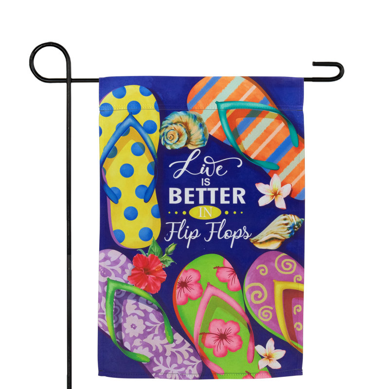 Drapeau de jardin en polyester double face H 18 po x l 12,5 po
