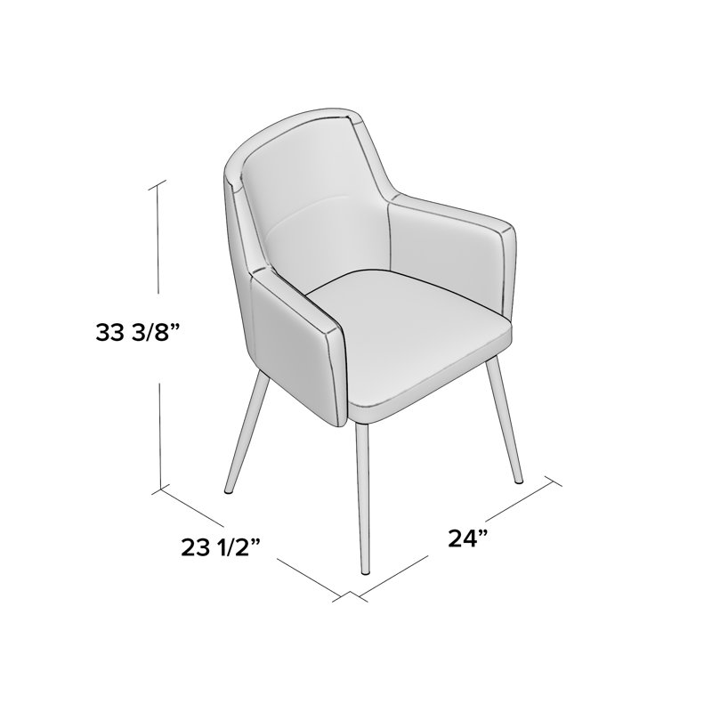 Chaise de salle à manger rembourrée Cedeno, gris
