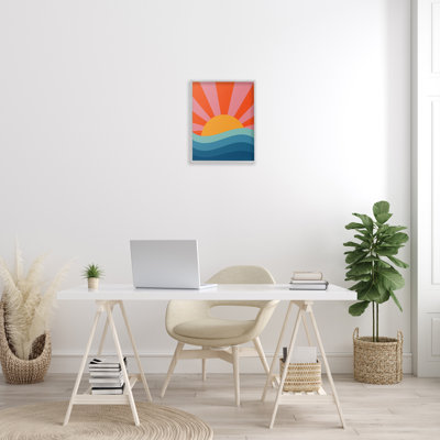 Sun Rays on Sea, estampe numérique encadrée par Carrie Cantwell