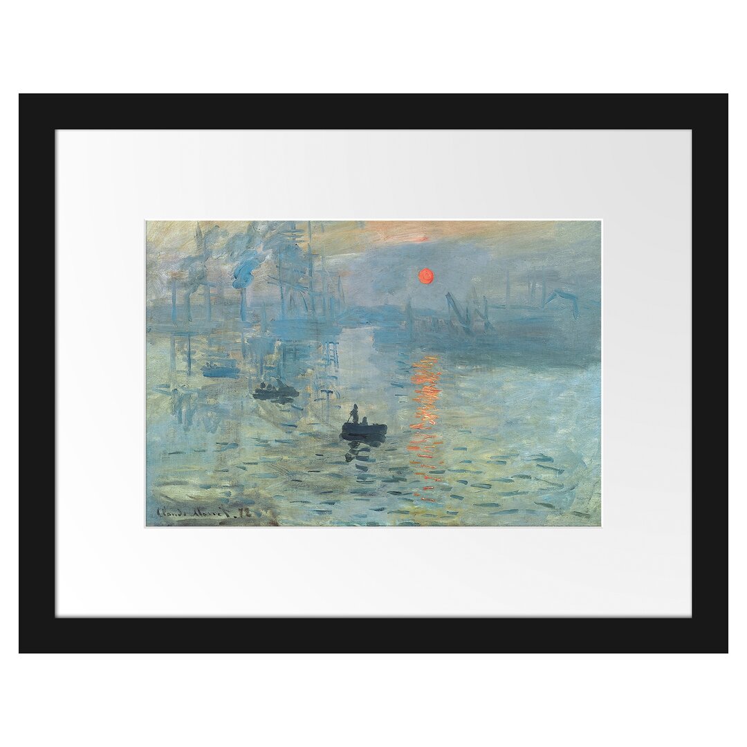 Gerahmtes Poster Impression Sunrise von Claude Monet