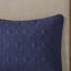 Couvre-lit plissé 3 pièces bleu marine-122461211-122461215