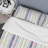 White and Green Striped Pattern - Abstract Duvet Cover Set - Microfiber Polyester