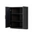 Buffet décoratif de coin noir avec portes et rangement peu encombrant P 16 po x l 31 po x H 36 po-1962771748-1962771673
