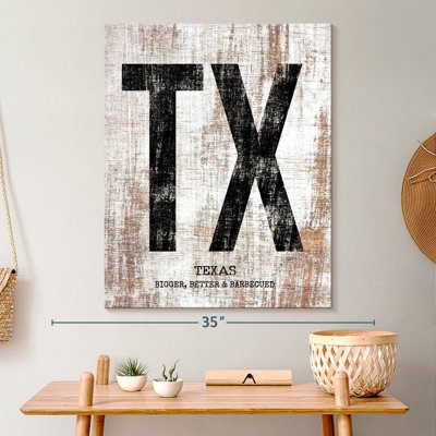 Texas Bigger Better and Barbecued sur toile