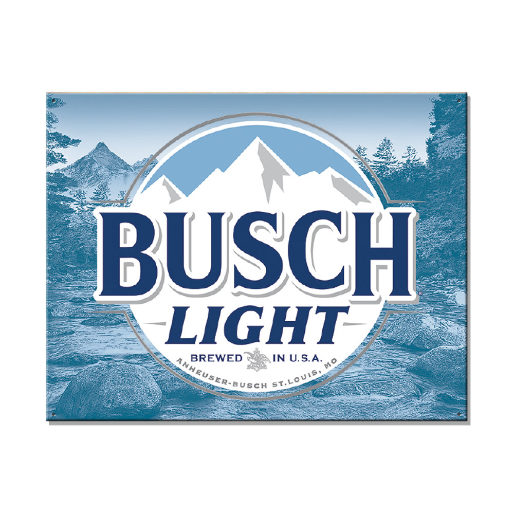 Busch Light Logo Metal Sign On Metal Print