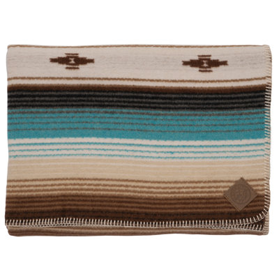 Wooded River Zarape - Throw - 60x72, Southwestern Serape Blanket for Couch and Guest Bed