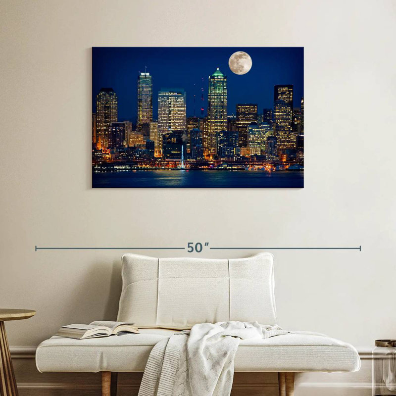 Kavia Seattle Nightscape, H 26 po x l 39 po