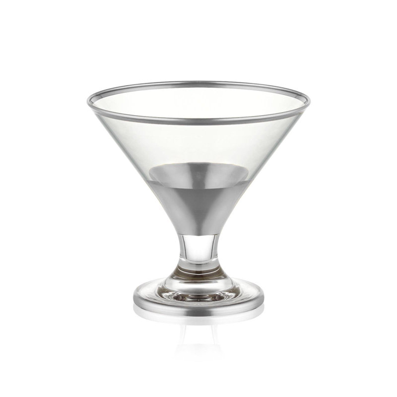Claman 400ml Drinking Glass Set, Silver