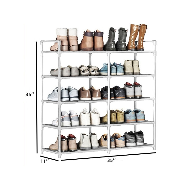 Bamboo Shoe Rack 5 Rows – Sturdy and Spacious Shoe Organizer