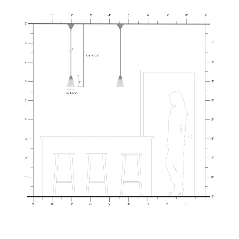 Luminaire suspendu conique à 1 lumière Anfrenee