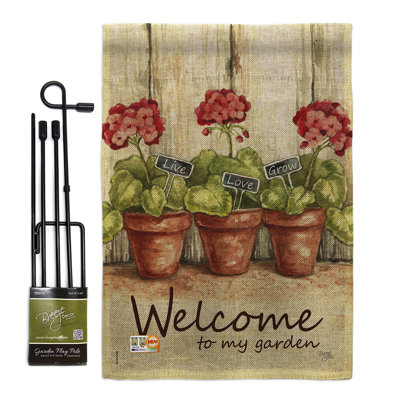 Double Sided 18.50'' H x 13'' W Polyester Flag Set