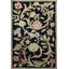 Tapis décoratif moderne multicolore à motif floral rose et noir-261086626