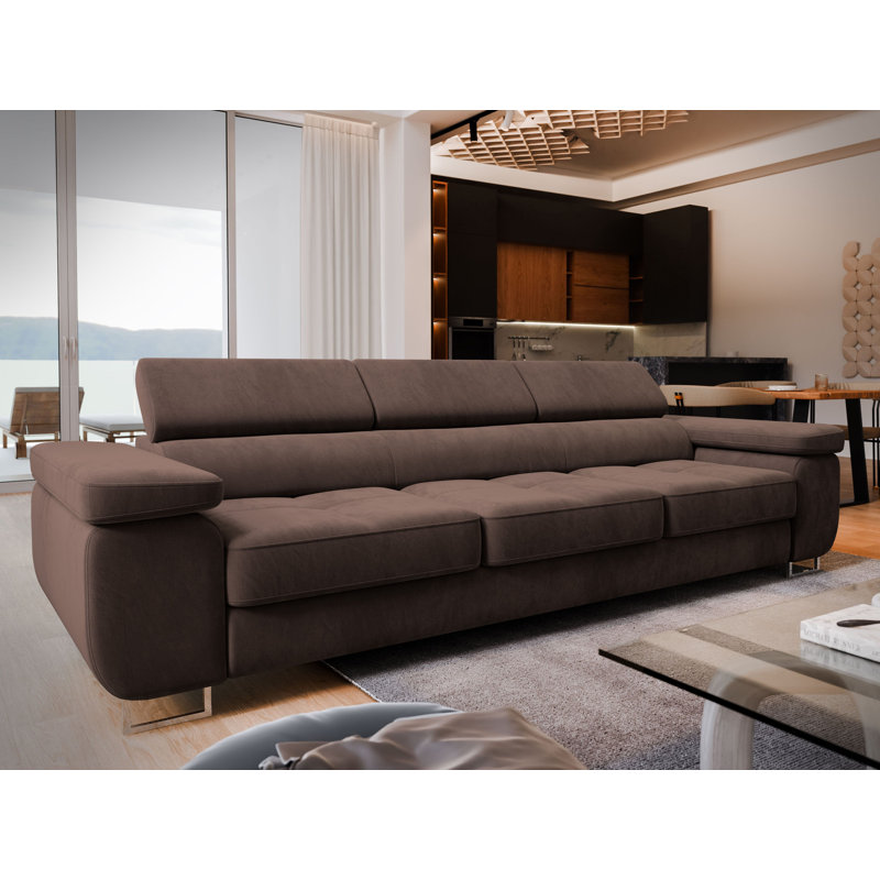 Audren 3 Seater Sofa, Brown