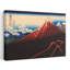 Lightning Below The Summit Classic Abstract Contemporary Mountain Winter Wall Art Print by Katsushika Hokusai - Wrapped Canvas Print-1603383032